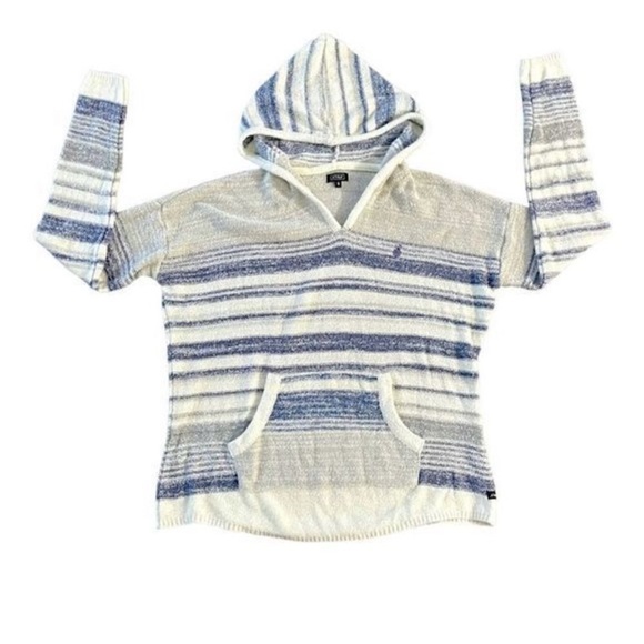 LIRA Baja Pina Striped‎ Hooded Poncho Sweater Size XL - Picture 3 of 11